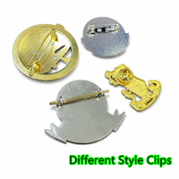Broches personnalisées rapides en métal, épingles en alliage de fer et de zinc, découpées, rondes, avec logo d'entreprise, émail dur ou souple, pour costume