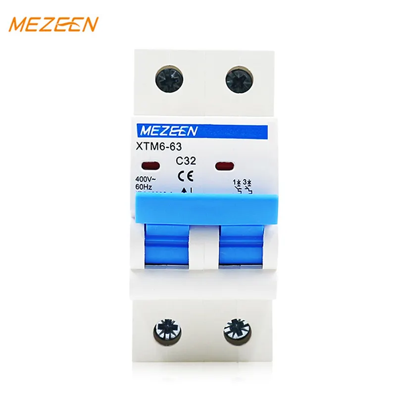 MEZEEN MCB XTM6 AC DC 32a DP mcb circuit breaker 50Hz/60Hz new style electric breaker solar air electric current switch