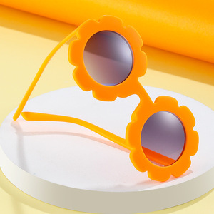 2025 moda caliente niños sombra gafas de sol flor niña rosa niños gafas de sol para bebé - Product Image 3