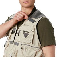 Gilet de pêche à la mouche multi-poches pour homme, gilet de pêche zippé