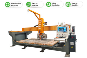 Machine de découpe <span class=keywords><strong>CNC</strong></span> à 5+3 axes - Découpe de pierre de haute précision pour dalles de marbre et de granit - Product Image 2