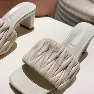 Sandalias de Tacón Alto de Diseñador de Lujo para Mujer, de Cuero Genuino, con Punta Abierta, Antideslizantes, para Verano - Product Image 4