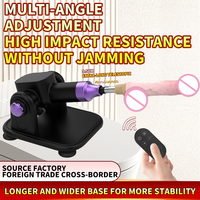 Télécommande Silicone Sex Machine 21 Fréquence Gode Télescopique 6CM Étanche IPX5 Masturbation Automatique Aspiration Agrandie