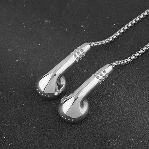 Joyería de acero de titanio, collar de discoteca de hip-hop, auriculares de música Ins personalizados a la moda, joyería colgante de acero inoxidable - Product Image 4