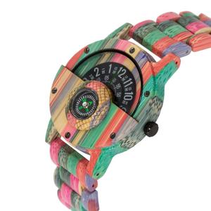 Luxury Custom Logo Bamboo Wooden Watch Colorful Wood mechanical watches - Product Image 5