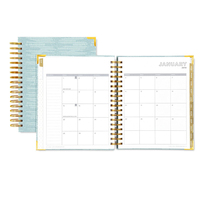 Carnet de notes de luxe personnalisé à spirale, planificateur quotidien pour le bien-être avec protège-livres