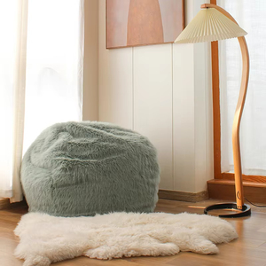 Funda de Piel Sintética de Pelo Largo Personalizada de Fábrica Yiyuan para Sillón Puff, Cálida y Acogedora, con Relleno de Espuma Ajustable, Sofá Perezoso <span class=keywords><strong>Grande</strong></span> para Invierno - Product Image 2