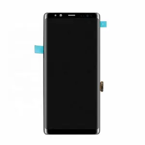 Orijinal Samsung GALAXY Note 8 için N9500 LCD dokunmatik ekranlı sayısallaştırıcı grup çerçeve 6.3 ", samsung note8 lcd