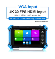 Probador de Cámaras IP IPC5100 Plus con Pantalla Táctil de 5 Pulgadas, Compatible con IPcam 8MP TVI CVI AHD CVBS y PTZ, con POE