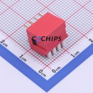 DS1040-04RT DIP Switch Through hole Component (THT) Switch 4 2.54mm Red - Product Image 2
