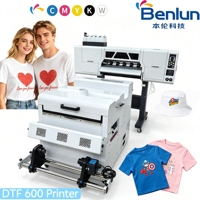 Impresora DTF600 - Venta Directa de Fábrica con 2 o 4 Cabezales, Equipada con Cabezal de Impresión XP600 I1600 I3200, para Producción de Patrones de Camisetas