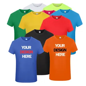 Wholesale 150g Quick Dry Tee Shirts With Custom Tags Logo Sport Customize Spandex Screen Printed Blank 100% Polyester T shirt