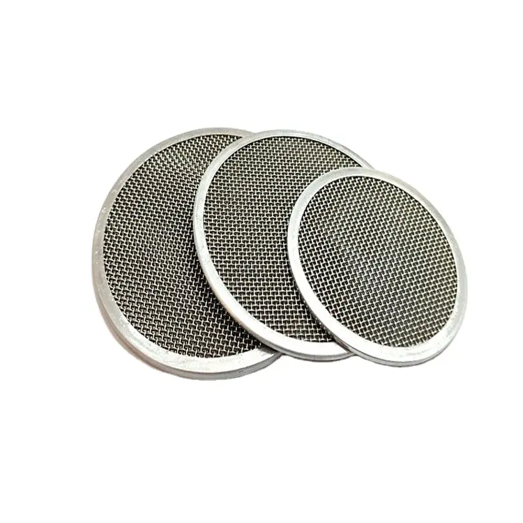 Mikron yuvarlak sinterlenmiş filtre disk özel boyut paslanmaz çelik 8 10 15 18 20 Metal gümüş yüksek sağlanan elmas tel örgü 0.01