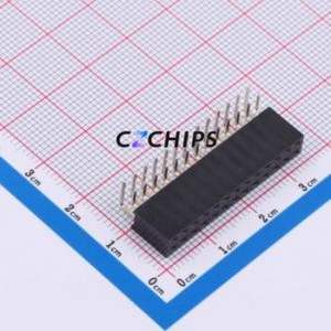 XDM254-2-13-W-8.5-G0 Pin Socket Bent Lead Through Hole,P=2.54mm Connector 2x13P 2.54mm Square Hole Right Angle Insert - Product Image 1