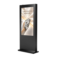 Pantalla LCD para Exteriores de 86 Pulgadas, Alto Brillo (3000 Nits), IP65 Impermeable, Kiosco Digital con Gráficos Animados, SDK para Metro, Soporte de Pie