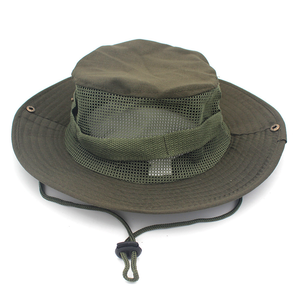 Chapeau Bob DFU112 en Maille Bleu Marine, Noir, Kaki, Camouflage Jungle, pour Activités de Plein Air, Chasse, Pêche, Safari, avec Cordon - Product Image 2