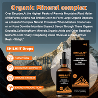 Marques privées, gouttes liquides de Shilajit naturel pur de l'Himalaya, stimulant énergétique, soutien immunitaire, vitamines pour femmes et hommes, 60 ml