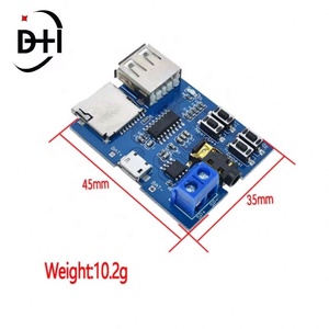 โมดูลถอดรหัสเสียงแบบ TF การ์ด, ยูเอสบี, รองรับไฟล์ MP3 พร้อมแอมพลิฟายเออร์ในตัว - Product Image 6