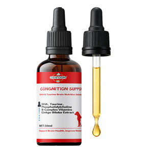 Gouttes liquides de DHA pour la santé cognitive premium avec vitamines pour chats et chiens - Complément nutritionnel pour le cerveau, toutes races, durée de conservation de 2 ans - Product Image 1