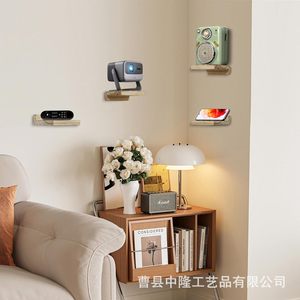 <b>Wall</b> <b>Mounted</b> Wooden Plant <b>Shelf</b> Rectangle Floating Display Panel For Indoor Greenery Storage - Product Image 4