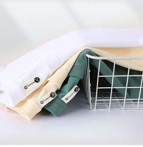 Fourniture d'usine en gros personnalisé 5XL grande taille t-shirts unis 220 g/m² 100% coton Solona Cool Feeling tissu tissé motif solide - Product Image 3