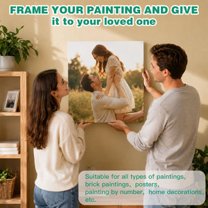 Barres de cadre de toile DIY pour peinture sur toile, kit de cadre de toile premium de 12 pouces, prêt à accrocher pour la décoration intérieure et la peinture par numéros - Product Image 6