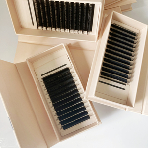 ขนตาปลอมเพิ่มวอลลุ่มเข้มพัดลมง่ายฐานหลวมสีดำ - Product Image 3