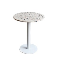 Tables et Chaises de Restaurant de Style Industriel en Marbre, Meubles d'Hôtel à Vente Chaude, Tables Basses à Manger Rapide, Pieds en Métal