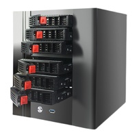 Pour Synology 6 baies noir boîtier de serveur de stockage de fichiers remplaçable à chaud 17x17 Mini ITX ordinateur accessoires informatiques industriels