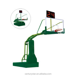 Support <span class=keywords><strong>de</strong></span> panier <span class=keywords><strong>de</strong></span> <span class=keywords><strong>basket</strong></span>-ball encastré au sol avec panneau arrière en verre trempé, cadre en acier, <span class=keywords><strong>filet</strong></span> en nylon résistant aux intempéries pour une utilisation en extérieur - Product Image 5