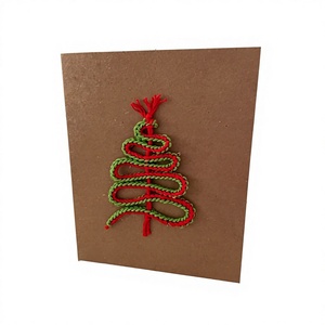 Kits de matériel DIY et cartes de vœux au crochet – Motifs de sapins de Noël pour diverses occasions – Meilleures ventes transfrontalières - Product Image 1