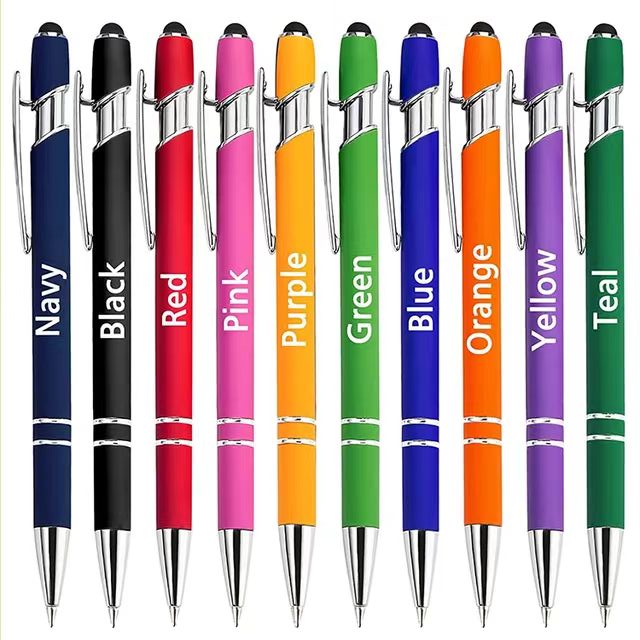 Promotional Cheapest Aluminum Ballpoint Stylus Pen With Soft Rubber Touch Screens Cheap Custom Logo For Mobile Phone Ball Point