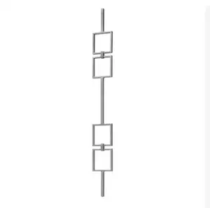 Unité de panneau-Hauteur 1000 x Longueur 115mm Lisse-14mm Barre carrée composants en fer forgé éléments forgés pour main courante de clôture de portail