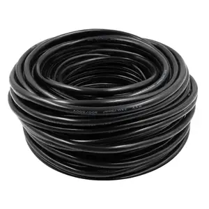Cable de extensión de cable RVV Cable de cobre 3 conductores 0, 75 mm2 Núcleos eléctricos 328 pies de longitud Negro 328 pies 3 núcleos Cable negro