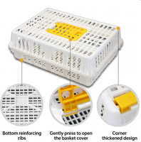 Nouvelle cage de transport robuste pour volailles, en plastique renforcé, caisse durable pour poulets, canards et petits animaux, transport longue distance