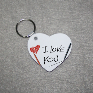 Topjlh sublimación MDF llavero en blanco 3mm de espesor de un solo lado imprimible llavero personalizado cortado en blanco para manualidades DIY - Product Image 4