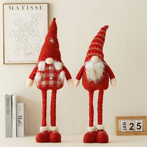 Décoration de Noël, fil à tricoter, jambe télescopique, Noe Goblin, poupée de fenêtre, ornements, poupée sans visage, musicale, animée, écologique - Product Image 5