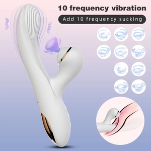 Hot Selling 2 In 1 Sucker Dildo Vibrators Seksspeeltjes Voor Vrouwen Clitoris Vacuümstimulator G Spot Zuigen Vibrator Volwassen Product - Product Image 4
