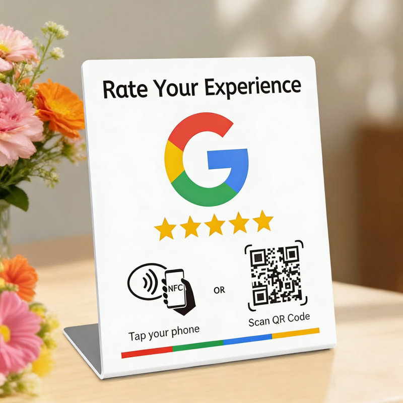 Code QR Google blanc