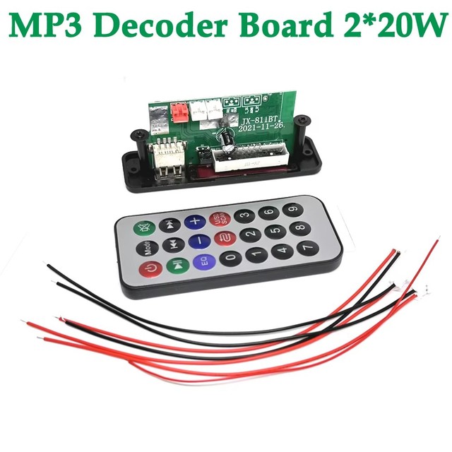 Wireless  5.0 9V-12V MP3 WMA Decoder Board Car Audio USB TF FM Radio Module Color Screen MP3 Player with Remote Control