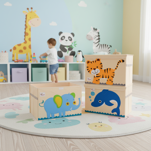 Cajas Organizadoras Grandes Impermeables <span class=keywords><strong>de</strong></span> Tela Oxford, Plegables, Apilables, Caja <span class=keywords><strong>de</strong></span> Almacenamiento <span class=keywords><strong>de</strong></span> Juguetes para Niños con Asas - Product Image 6