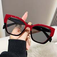 Lunettes yeux de chat photochromiques femmes hommes Anti rayons bleus lunettes grand cadre lunettes décolorées lunettes