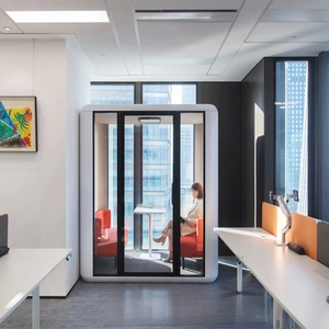 Cabina <span class=keywords><strong>de</strong></span> Trabajo Modular <span class=keywords><strong>de</strong></span> Gran Tamaño para 4 Personas, Cabina Telefónica Ecológica, Cabina Silenciosa con Cerradura <span class=keywords><strong>de</strong></span> Reconocimiento Facial - Product Image 4