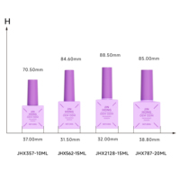 Flacons carrés en verre personnalisés pour vernis à ongles, vides, avec bouchon pinceau, 10ml, 15ml, 20ml