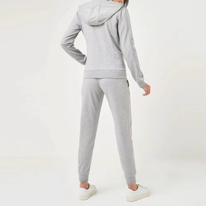 Nouvel arrivage : Ensemble de survêtement deux pièces pour femme, sweat à capuche décontracté uni, 100 % coton de haute qualité, vêtements de sport 2026, en promotion - Product Image 5