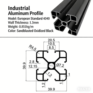 Profilo in Lega di Alluminio 6063 Standard Europeo Industriale 2020 <span class=keywords><strong>3030</strong></span> 4040 per Linee di Produzione Automatizzate - Product Image 5