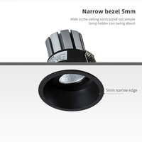 Projecteur Led encastrable pour le plafond, éclairage rond, disponible en noir et blanc, 5W, 7W, 9W, 12W, prix de gros, offre spéciale