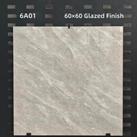 Carreaux de sol en céramique modernes, gris clair brillant, effet marbre, antidérapants, 600x600mm, pour villa, hôtel, appartement, intérieur, Guangdong