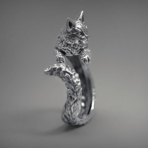 Vintage Silver Color <strong>Cat</strong> <strong>Ring</strong> Terrible Evil Witch <strong>Cat</strong> Opening <strong>Ring</strong> Cocktail Party Women's Cute Pet <strong>Rings</strong> Anniversary Wholesale - Product Image 3