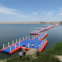 Ponton flottant à haute flottabilité, construction de marina, plateforme pour bateaux en PC HDPE, vente bon marché, mini capsule habitable, quai flottant